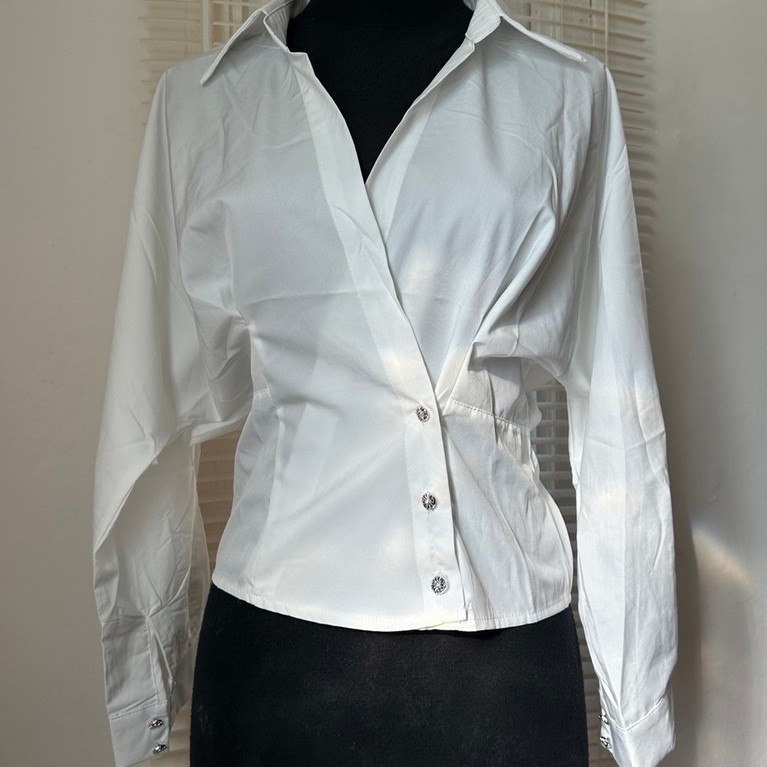 Kemeja blouse putih sifon pl