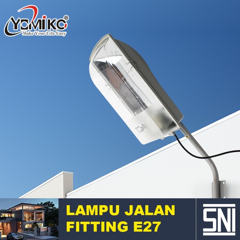 Kap Lampu Jalan Yomiko E27 Waterproof IP65