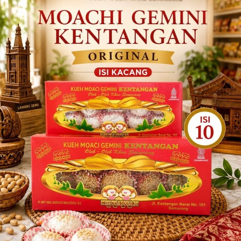 Moaci gemini KENTANGAN isi 10 Kueh Mochi semarang