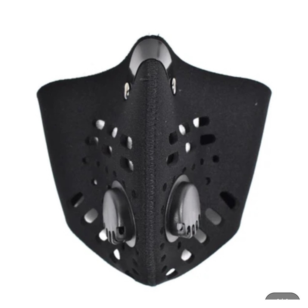 Masker Neoprene filter N95 / Masker motor filter / Masker anti debu filter - Hitam