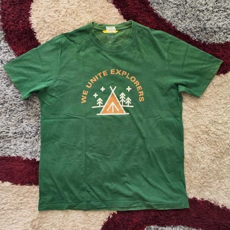 Camel Active Men's Green Explorers Cotton Tee