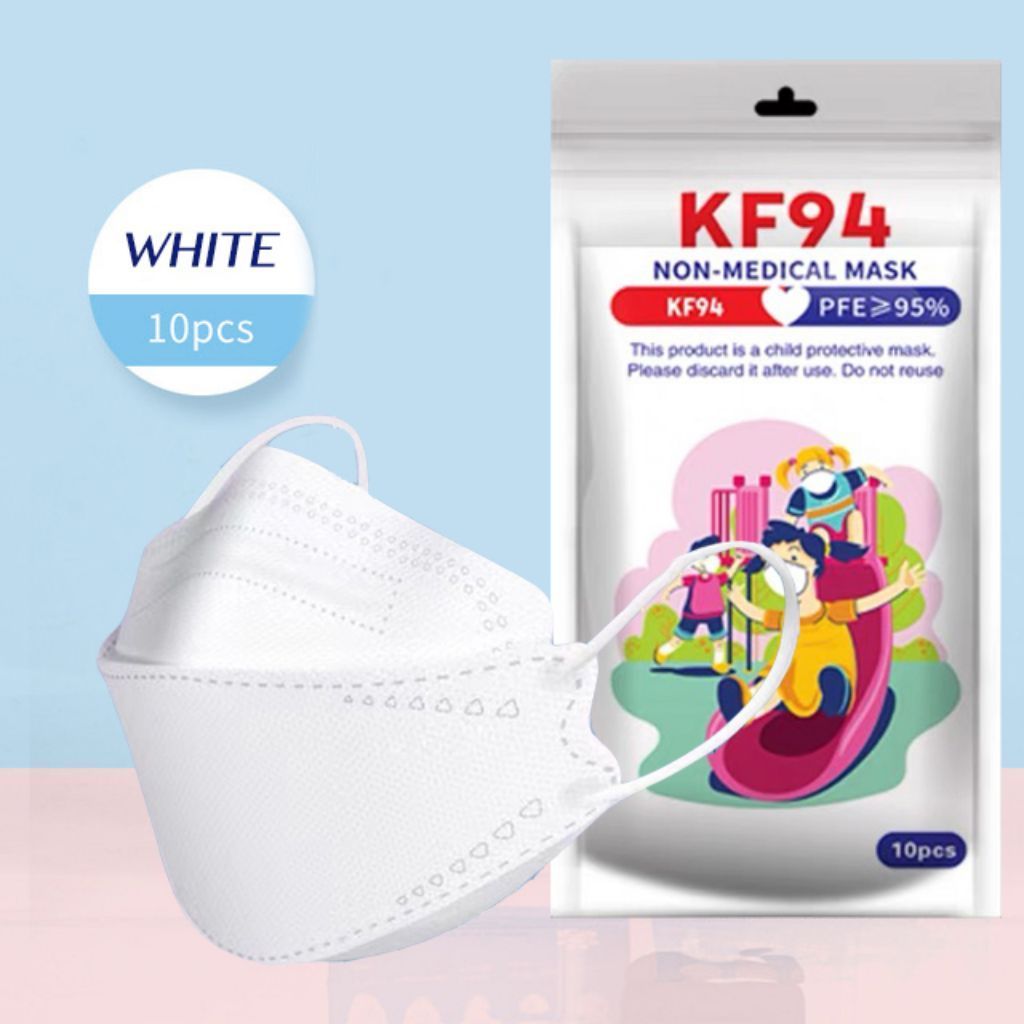 KF94 Non-Medical Mask Putih 10pcs Child Protective Mask PFE ≥95%