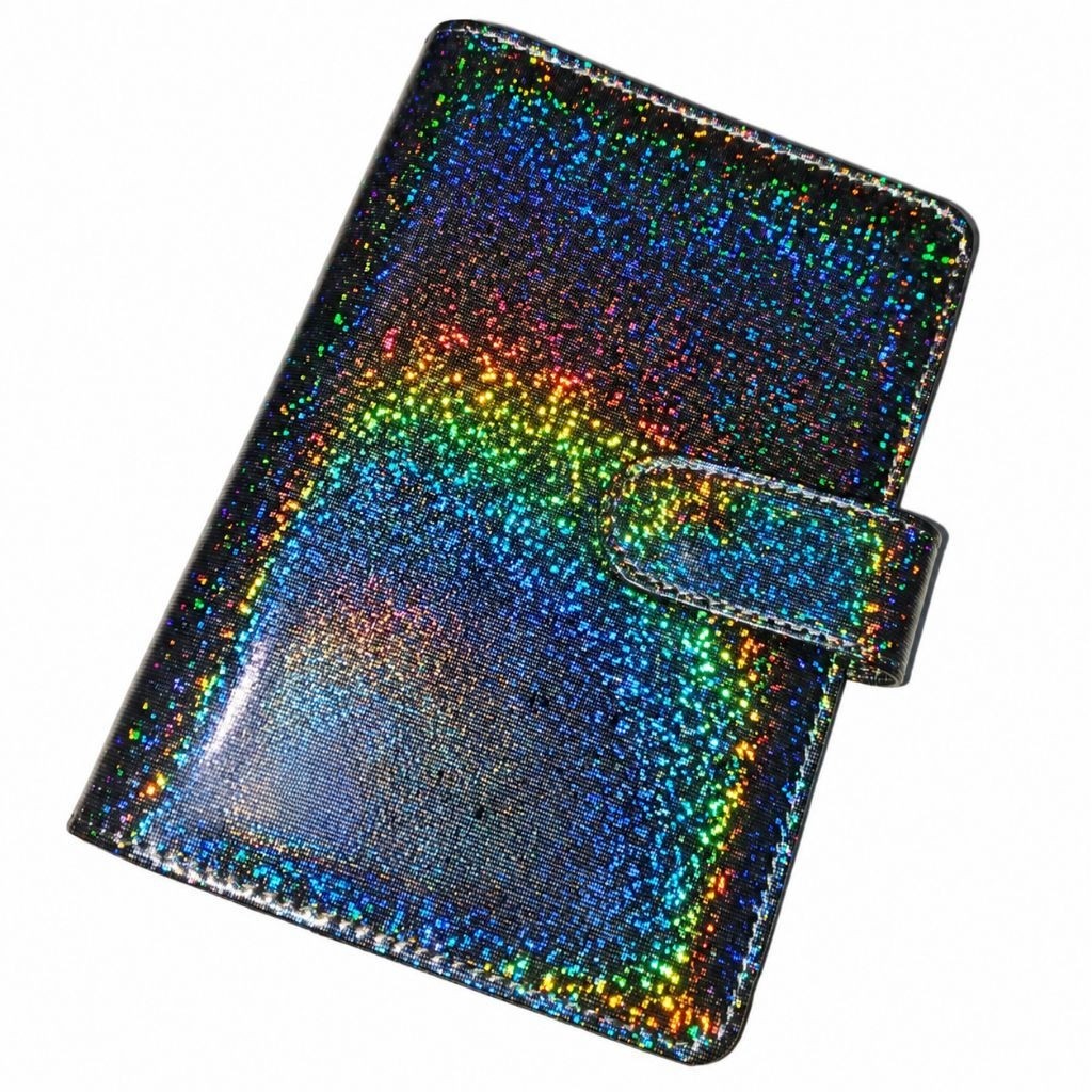 [Preloved] Binder A6 Hologram Glossy Silver Kulit Sintetis | Journaling Book (BONUS Isian)