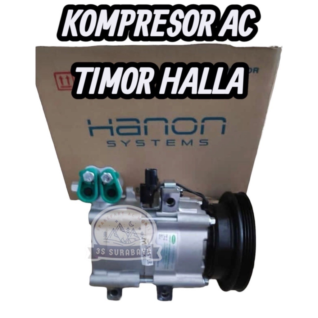 Kompresor Timor Halla Ac mobil Hanon Hcc Komplit tinggal pasang Compresor (Baru/New) TIMOR