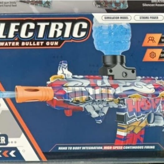 mainan pistol air tembak gell electric water bullet gun M416 full firepower