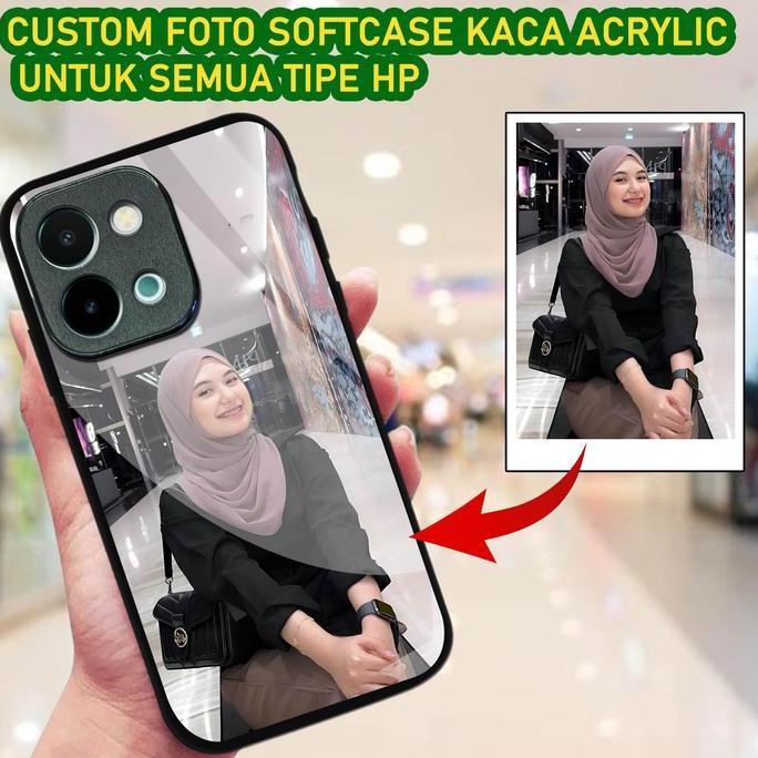 [CUCI GUDANG] Custom Foto Softcase Kaca Acrylic For 0P A3X A60 A3 PRO A38 RENO 10 11 12 VI Y100 Y03 
