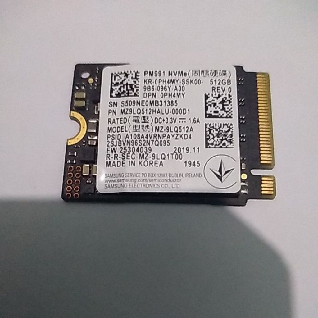 SSD Nvme  512GB 2230 sentinel 96% Samsung
