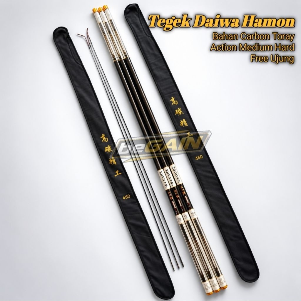 Tegek Daiwa Hamon Carbon Toray ringan ruas panjang