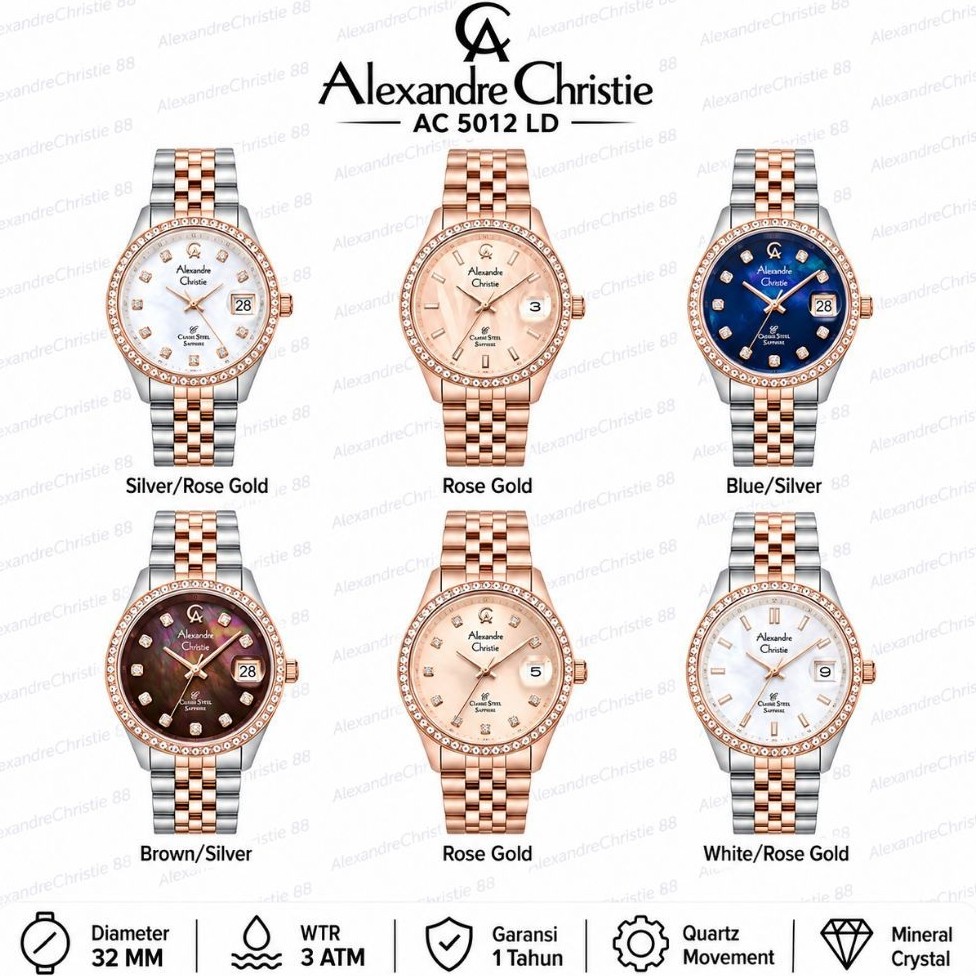 [New] Jam Tangan Wanita Alexandre Christie 5012 AC5012 AC 5012 [Original]
