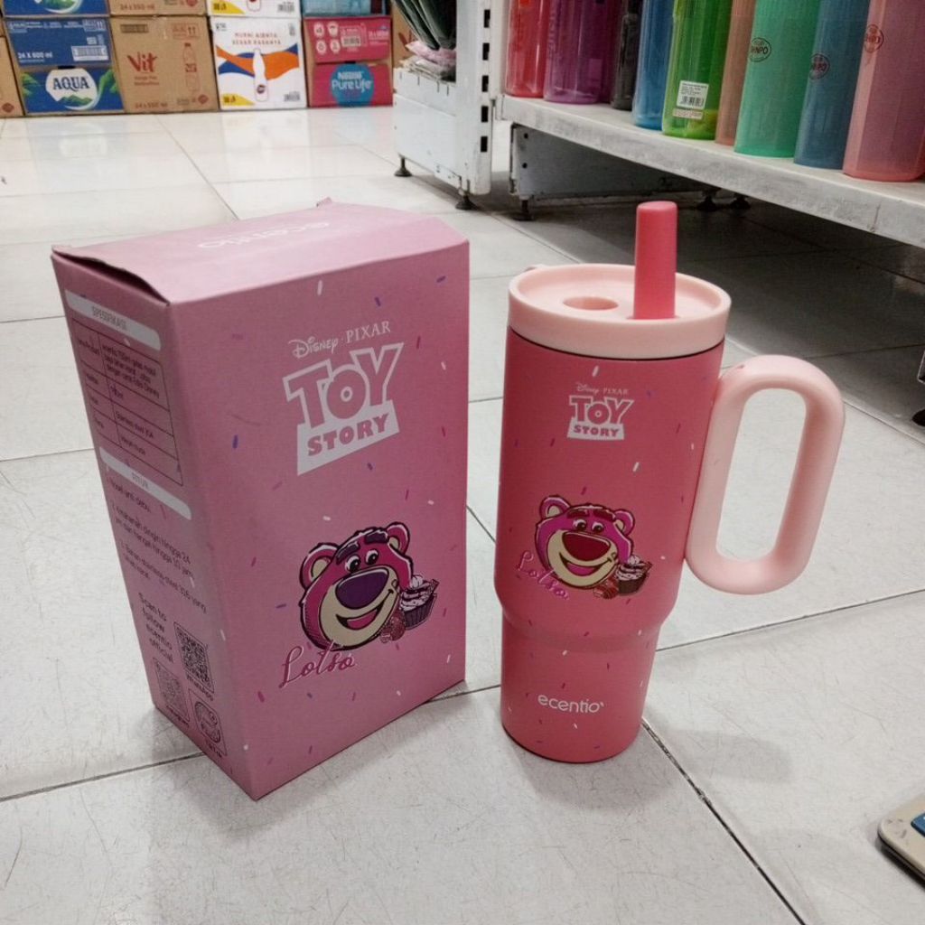 ECENTIO 750ML Lotso Suctin Nozzle Stanls Cup/ECENTIO Tumbler Lotso Pink 750ML Stainless Cup