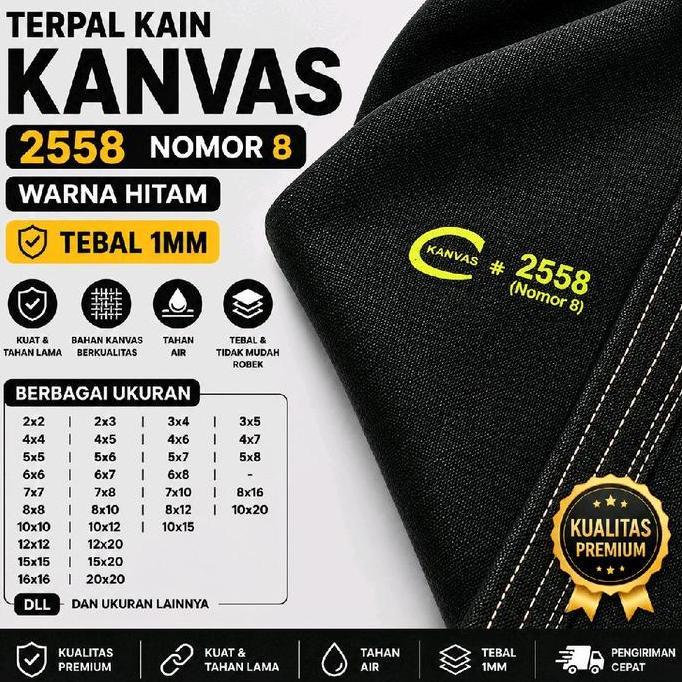 Terpal Kain Kanvas 2558 (Nomor 8) | Tarpaulin Canvas Type 2558 [Custom]
