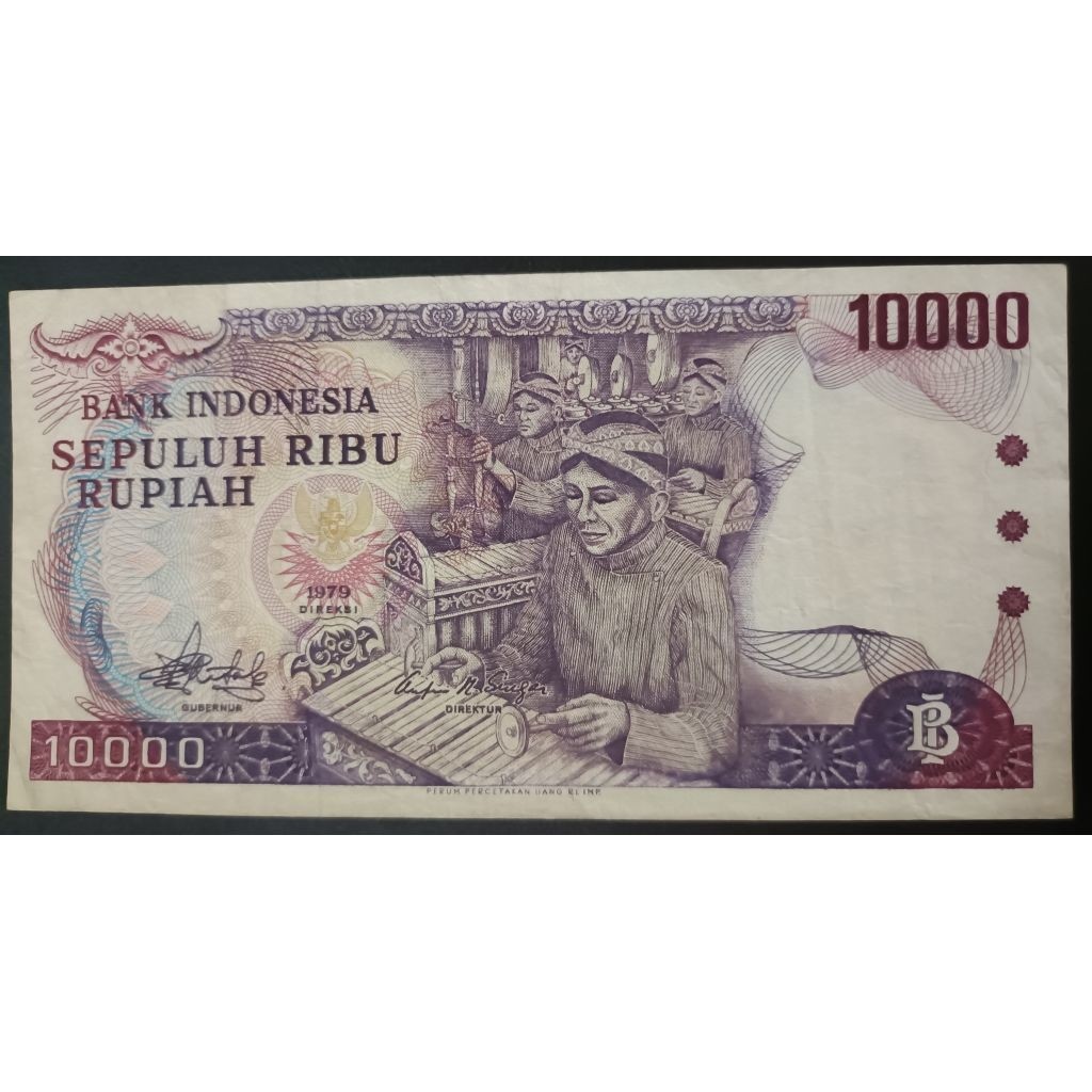 Uang kertas Bank Indonesia 10000 Rupiah 1979 Direksi motif kerajinan