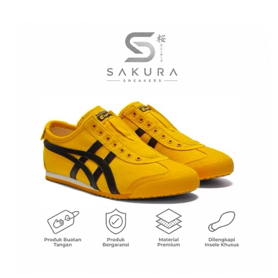 Sepatu Pria Wanita Sneakers Onitsuka Tiger Mexico 66 Slip On Kanvas Killbil