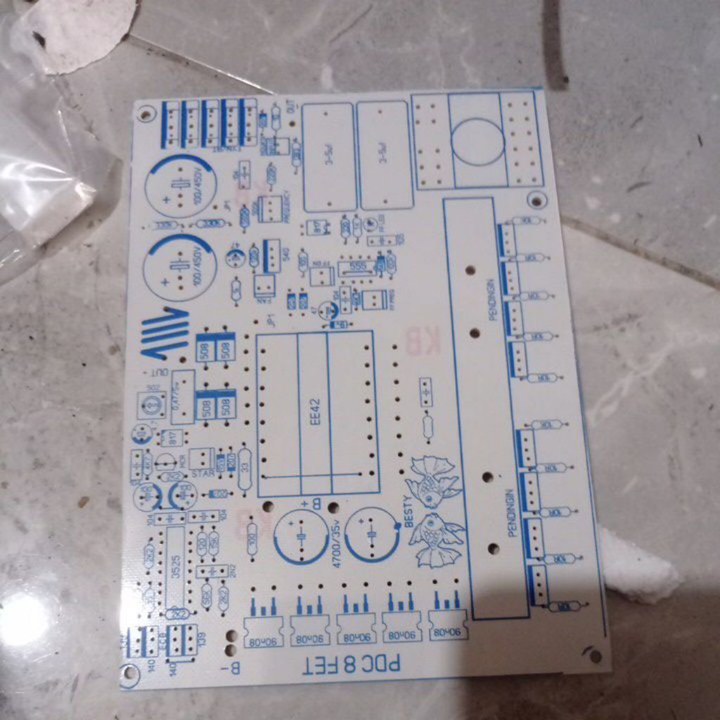 Pcb strum pdc 8fet  bahan fiber fr3