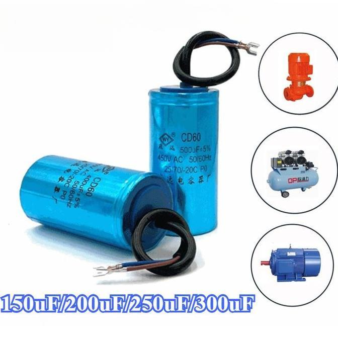 150uf / 200uf / 250uf/ 300uf Cd60 Kapasitor Motor Starting 450v
