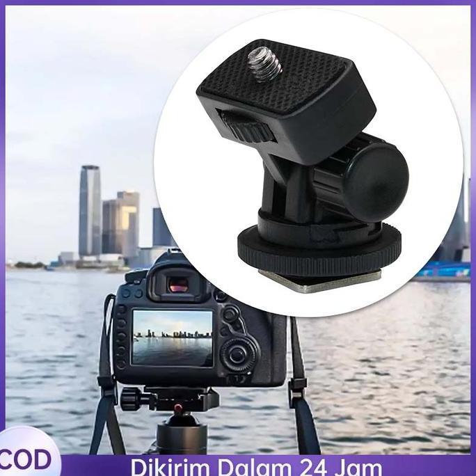DS213 >> Rotasi 1/4 Tripod Kamera Hot Shoe Baut Quick Release Tripod Kamera Hot Shoe Baut Bisa 360 D