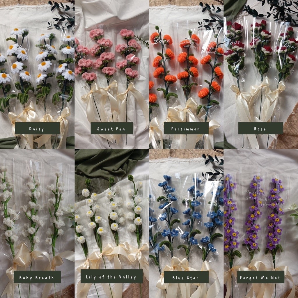 [Sajangkah Better Life] (PART 1) | Pipe Cleaner Single Stem Bouquet | Buket Kawat Bulu | Souvenir | 
