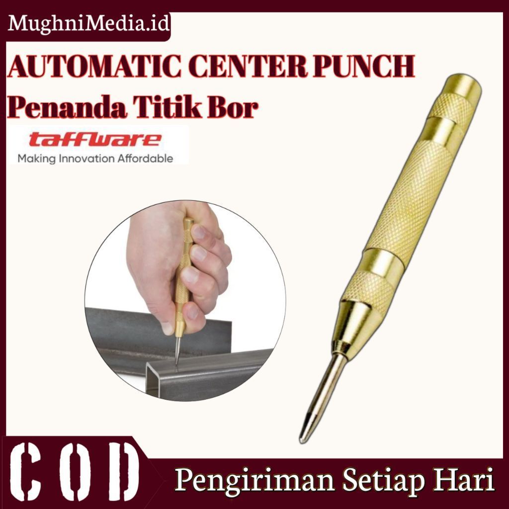 Taffware Automatic Center Punch Penanda Titik Bor / Automatic Center Punch