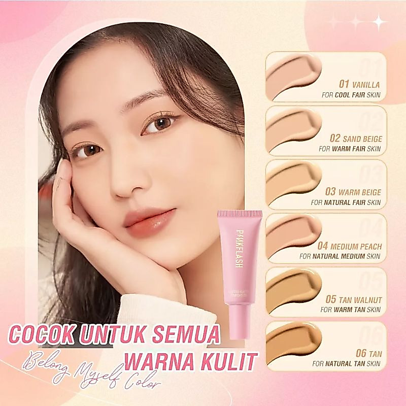 PinkFlash FOUNDATION Lasting Matte Foundation PinkFlash Foundation Pink Flash Alas Bedak PinkFlash F