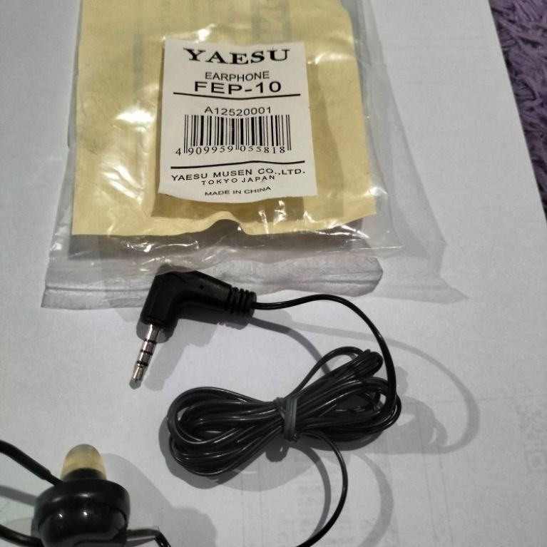 EARPHONE YAESU FEP 10 UNTUK HT YAESU VX1 VX2 VX3 VX5 VX110 VX150 FT250