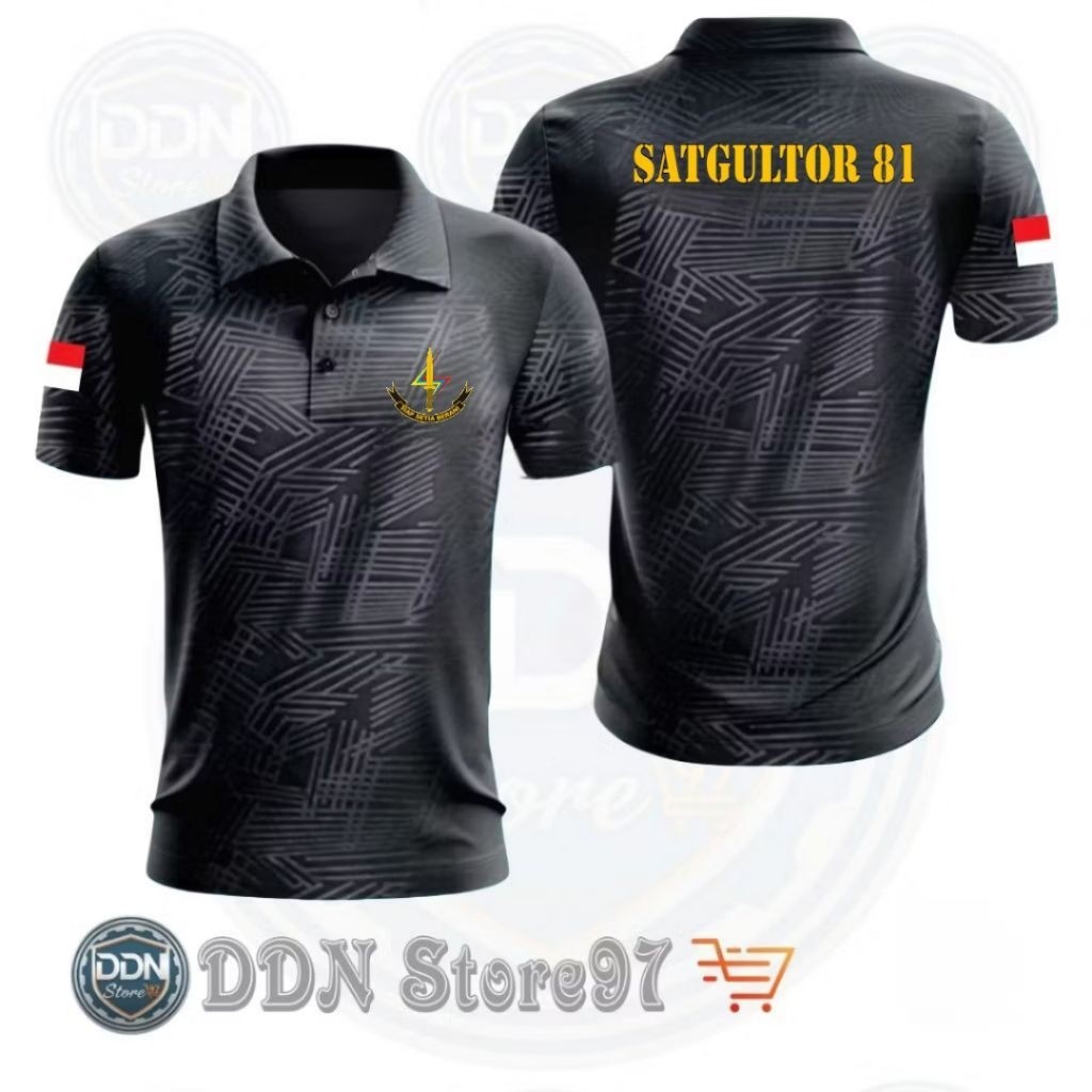 [Kaos Polo SATGULTOR 81][Kaos Jersey Satuan 81 Gultor Kopassus TNI AD Sat 81 Gultor][Bahan Premium D