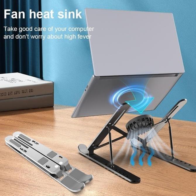 Tablet Stand Laptop Stand Holder Dudukan Laptop Aluminium Alloy / Stand Laptop Aluminium