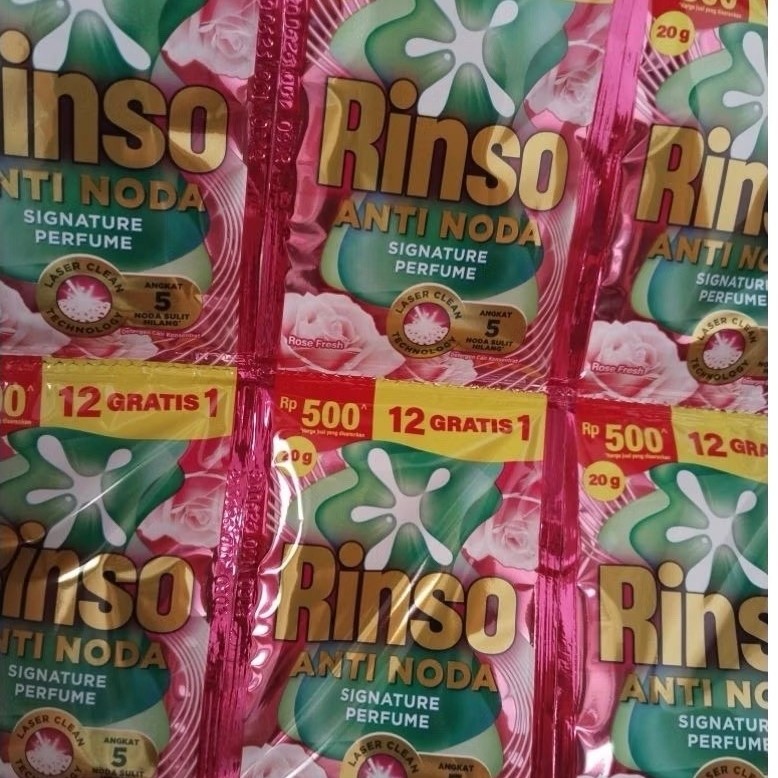[5 Pcs] Rinso Cair 500an /Detergen Rinso cair sachet