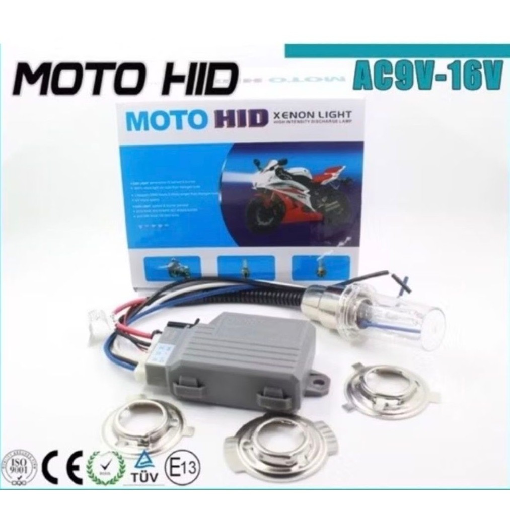 Lampu HID MOTOR MOBIL H6 H4 HS1 35WATT 4300K 6000K 8000K 10000K 12000K DC / Lampu HID H6 Motor