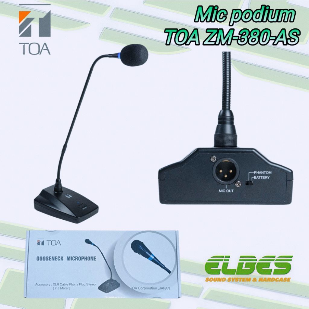 Mic Podium TOA ZM-380AS micropon meja mimbar Gooseneck micropon Toa ZM380 AS