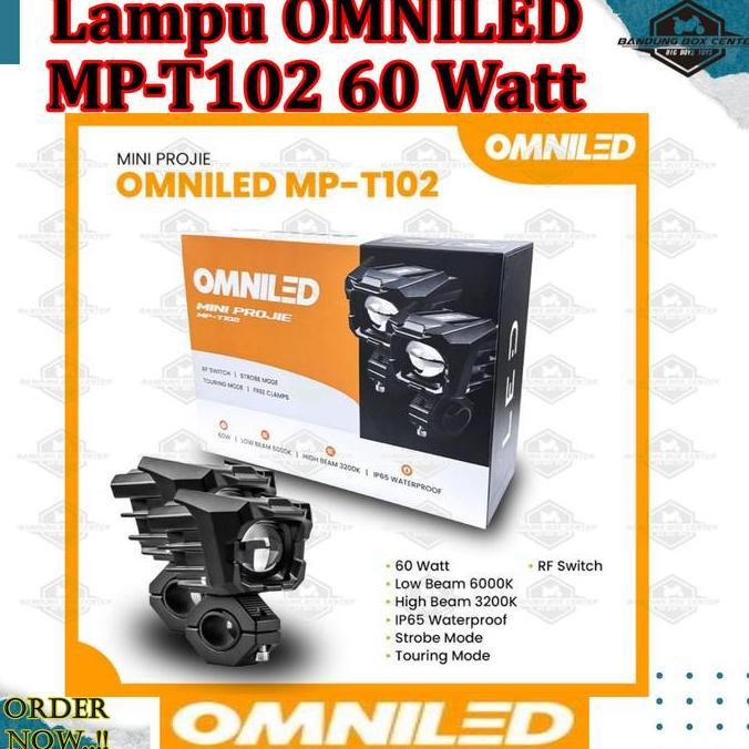 NEW Lampu Sorot OMNILED MP-T102 60 Watt Auxiliary Motorcycle Light Lampu Tembak Motor OMNILED T 102 