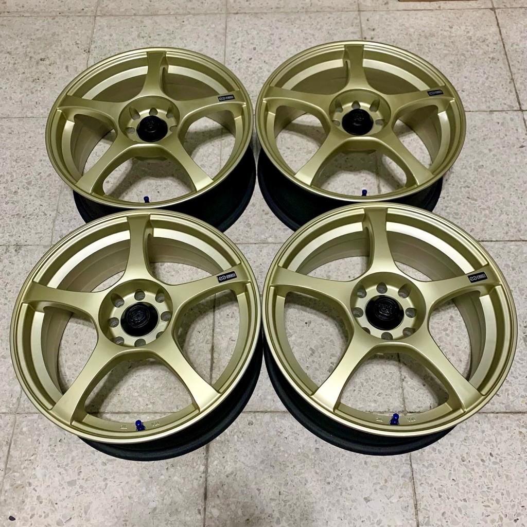 Enkei RS5 Ring 17 4x100 4x114 Lebar 7 ET 40 R17 Velg Original Ori Japan Jepang JDM Racing Rays Volkr