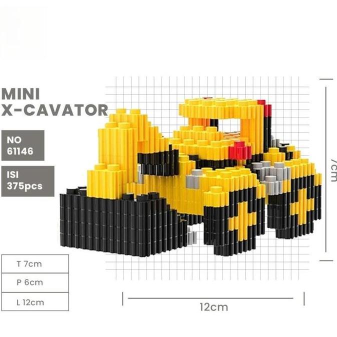 Toystown Nano Block Mini Mobil Kontruksi Mainan Membangun, Balok Susun, Puzzle, Koleksi, Mainan Eduk