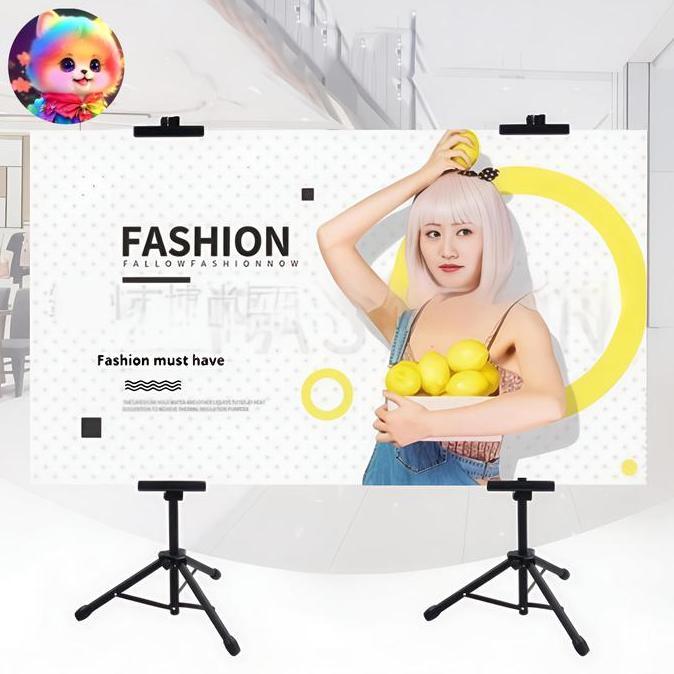 DB207 - Tripod Banner Standing / Stand Green Screen Background Foto Studio