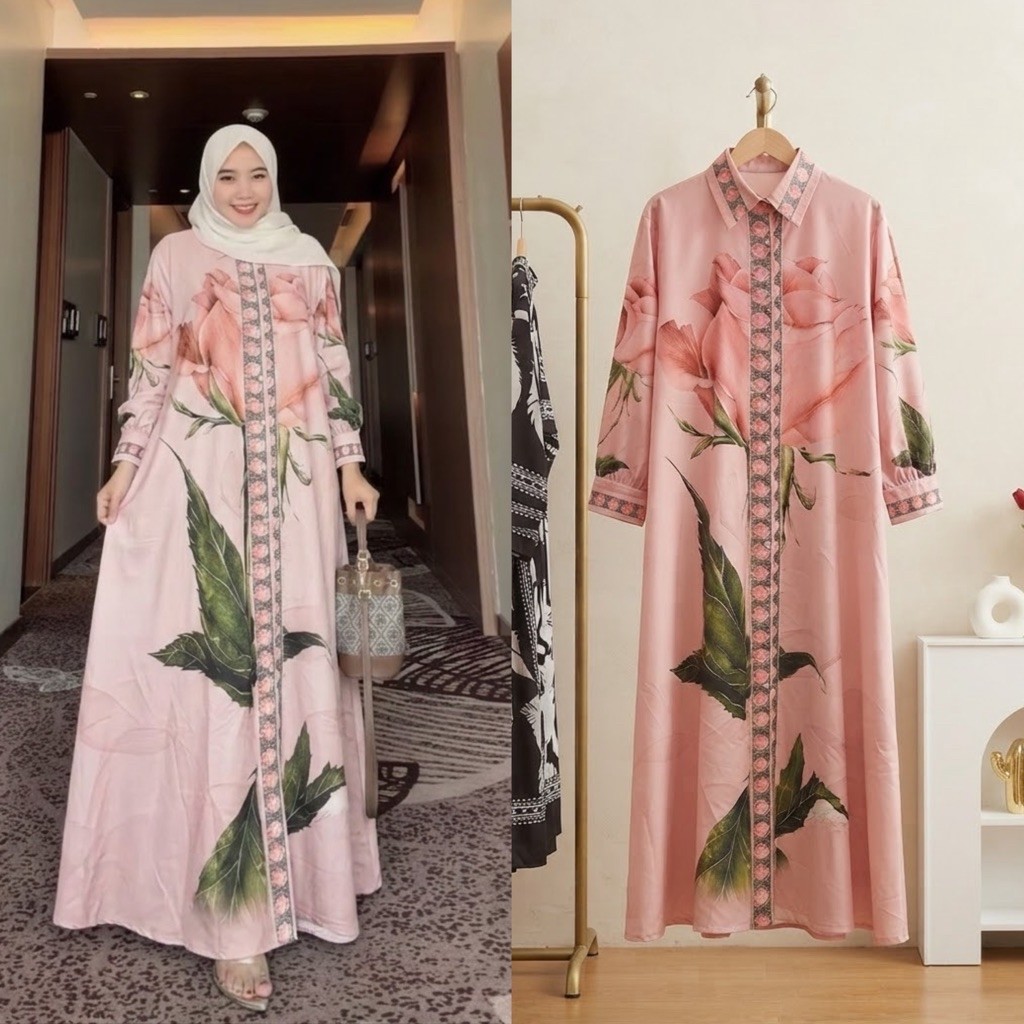 Dress Gamis Hokaido Ld 130 Bahan Hokaido