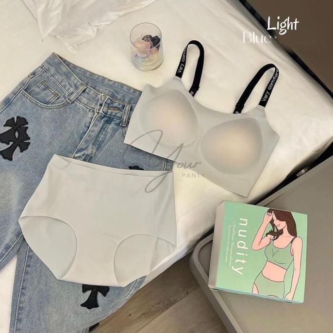 Word- Letty Bra Set Bh Dan Panties Seamless Sport Bra Setelan Busa Nita