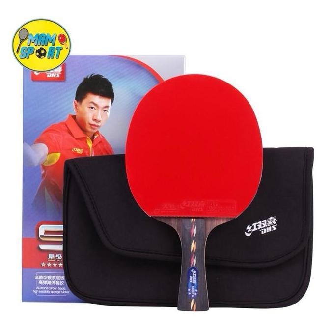 TERMURAH - Bet Pingpong Tenis Meja DHS 5002C CARBON 5 STAR Plus Cover Original