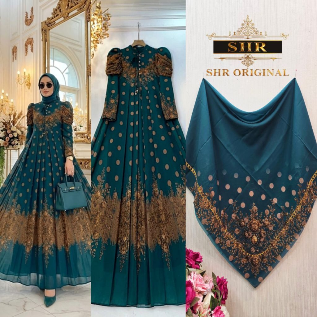 Real pic ORIGINAL dan TERMURAH Gamis PREMIUM Butik / Gamis Jumbo Ceruty PREMIUM Butik / Maxi Dress C