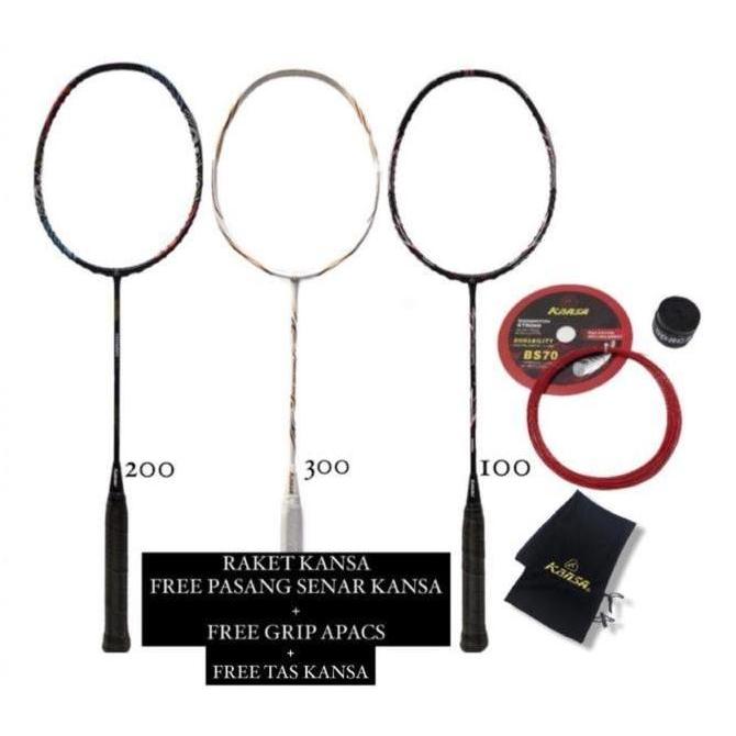 Raket badminton kansa tornado 100 200 00 bisa request