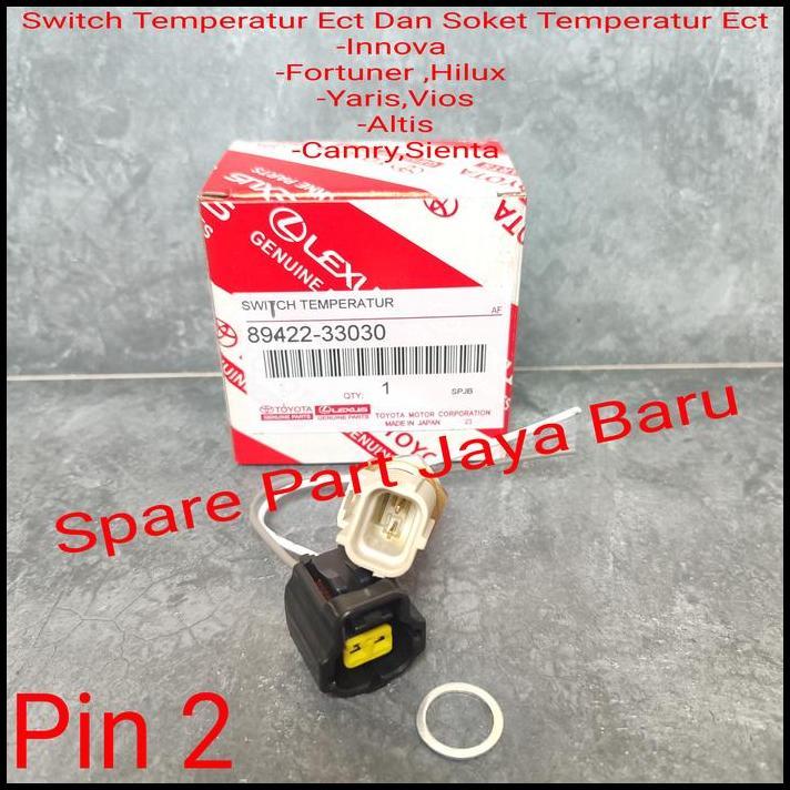 TERLARIS SWITCH ECT SENSOR TEMPERATUR SOKET ECT ALTIS YARIS CAMRY SIENTA 2PIN 