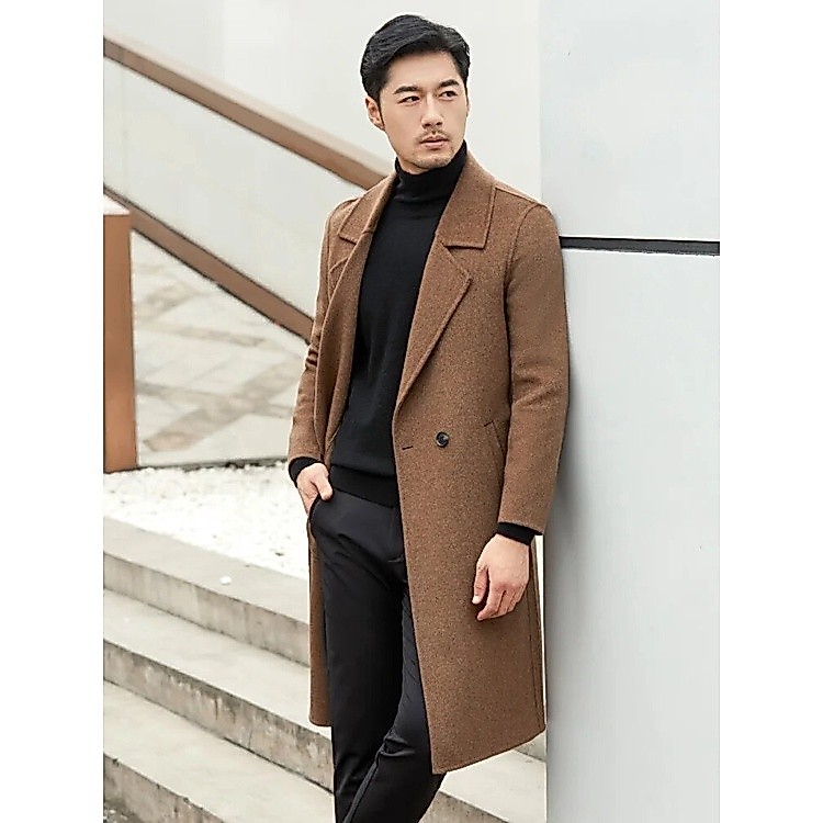 long coat pria koreaan/blezer panjang pria bahan flacce