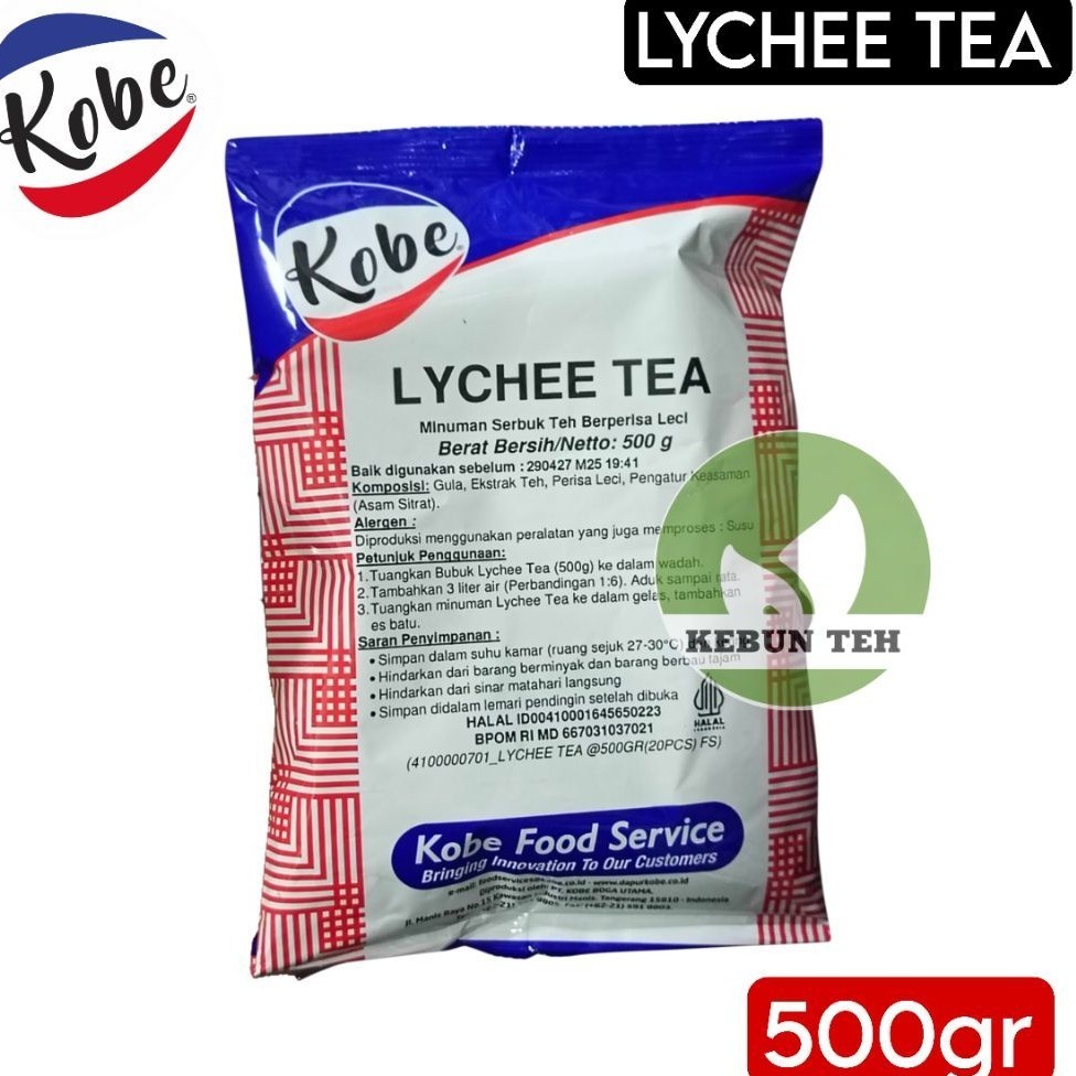 Kobe Lychee Tea Serbuk 500gr HOREKA - Teh Leci Kobe Untuk Es Teh Jumbo