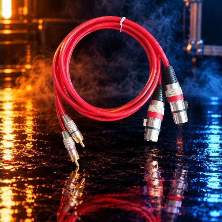 jack dual canon to rca/jack canon to rca/jack XLR/Kabel jack canon ke rca besi