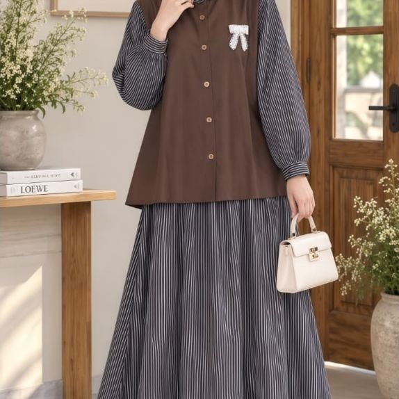 HANIYAH SET ROK BAHAN HARUKA PREMIUM LD 11O PB 65
