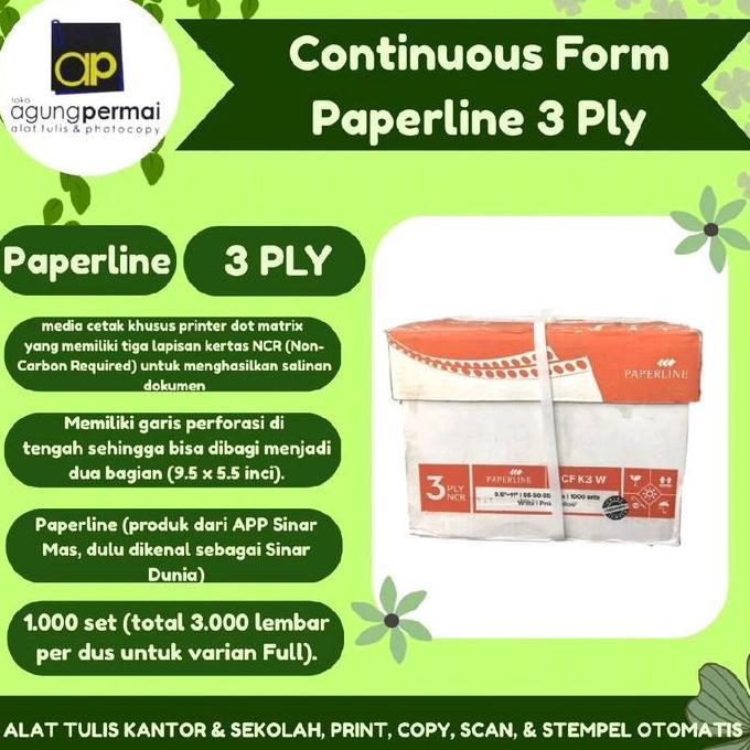Continuous Form Paperline 3Ply