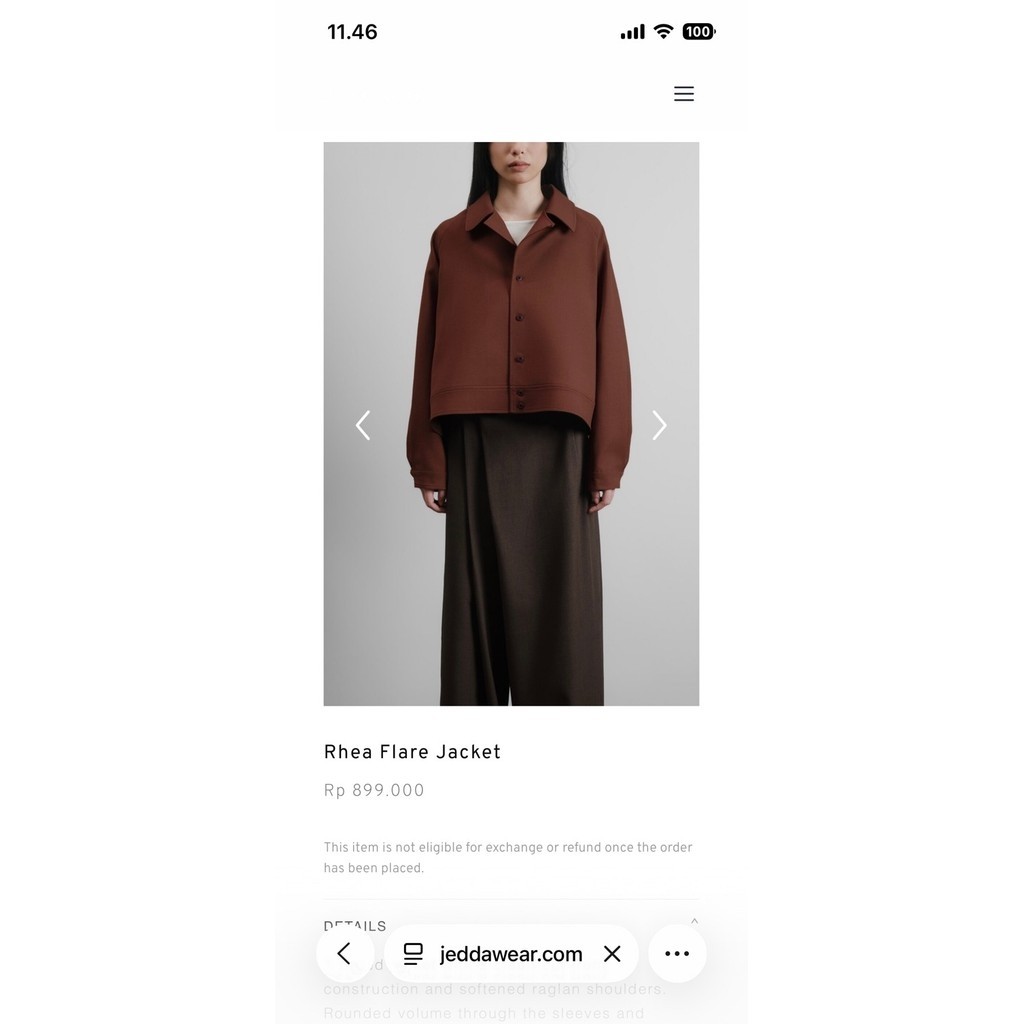Jedda rhea flare jacket in auburn NWT