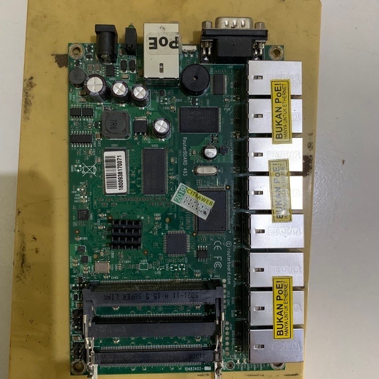 Mikrotik Routerboard RB493AH MiniPCI R52HnD dualband 2.4Ghz 5Ghz 3 Pcs Outdoor