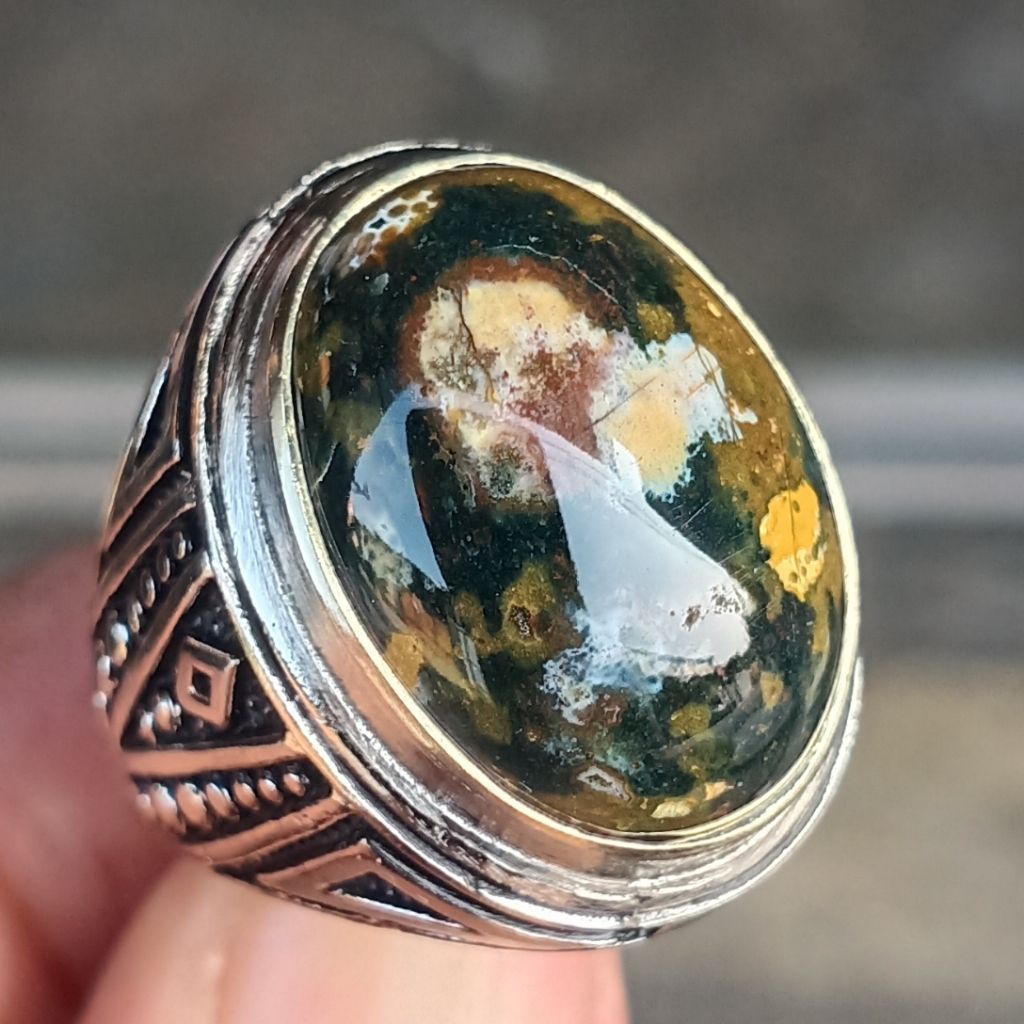 Batu Akik Pancawarna - Batu Pancawarna - Cincin Batu Akik Pancawarna