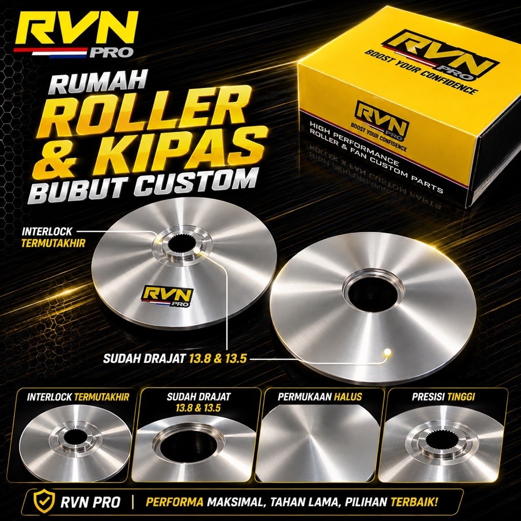 RUMAH ROLER PULLEY PULY KIPAS CVT KIPAS RUMAH ROLER ROLLER RACING MIO SPORTY MIO SOUL NOUVO MIO J MI