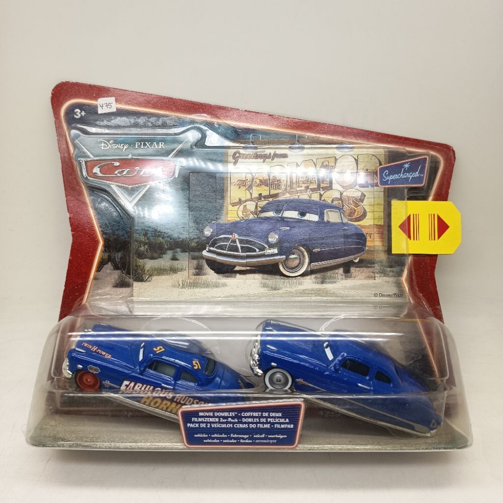 Disney Pixar Cars Movie Doubles 2 Pack Doc Hudson & Fabulous Hudson Hornet Mattel