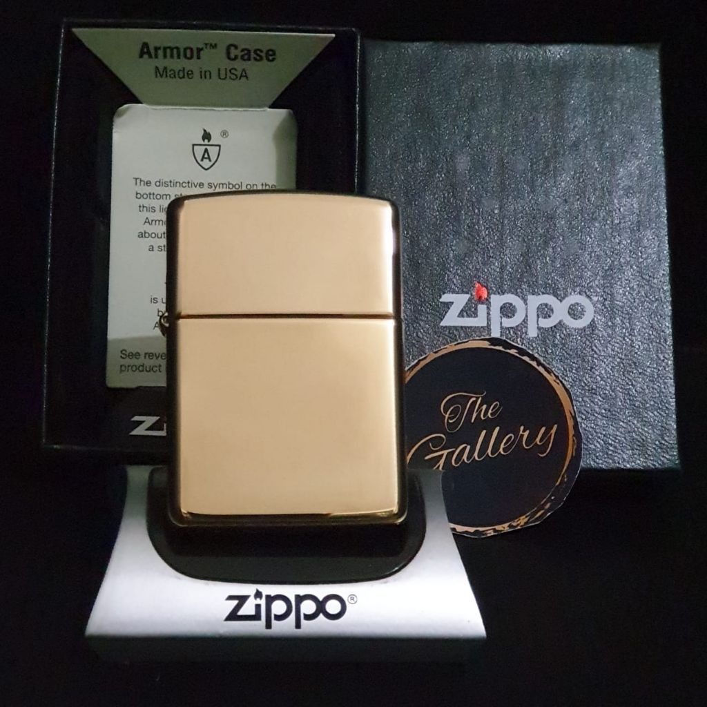 169 ORIGINAL ZIPPO ARMOR HIGH POLISH BRASS (LUAR JAWA)